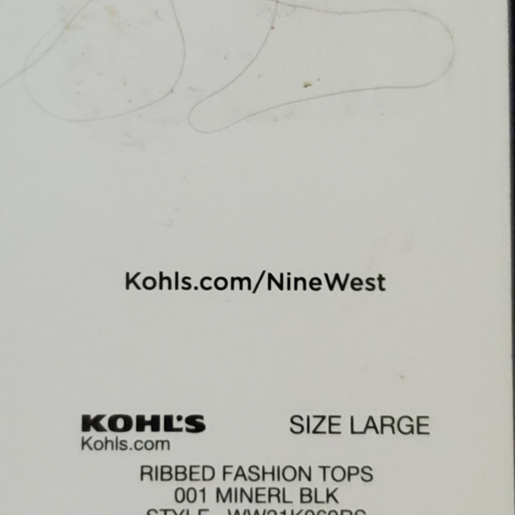 New Nine West Ribbed Fashion Top - Picture 3 of 3